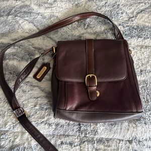 Carriage House Brown Leather Crossbody Bag